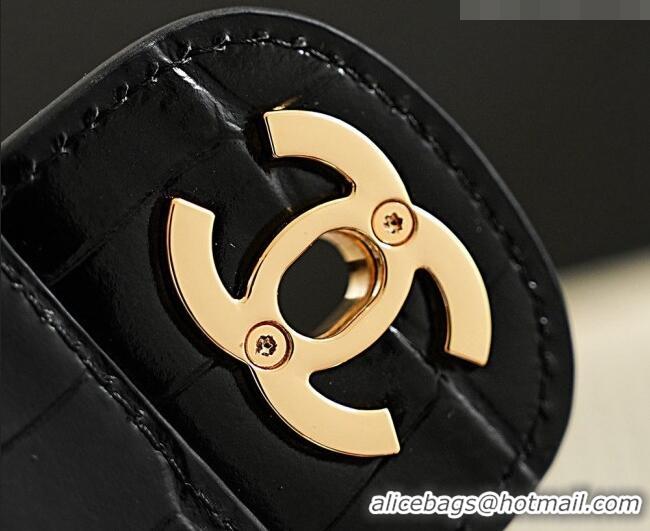 Grade Design Chanel Maxi Flap Bag in Crocodile Pattern Calfskin AS6231 Black/Gold 2026