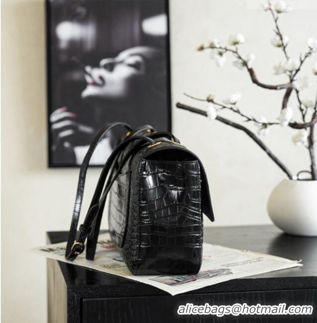 Grade Design Chanel Maxi Flap Bag in Crocodile Pattern Calfskin AS6231 Black/Gold 2026