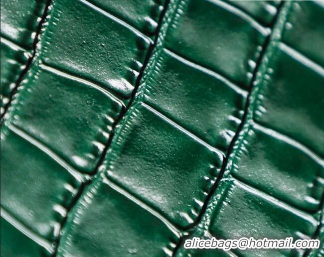 Best Price Chanel Small Shopping Bag in Crocodile Embossed Calfskin AS6243 Green 2026