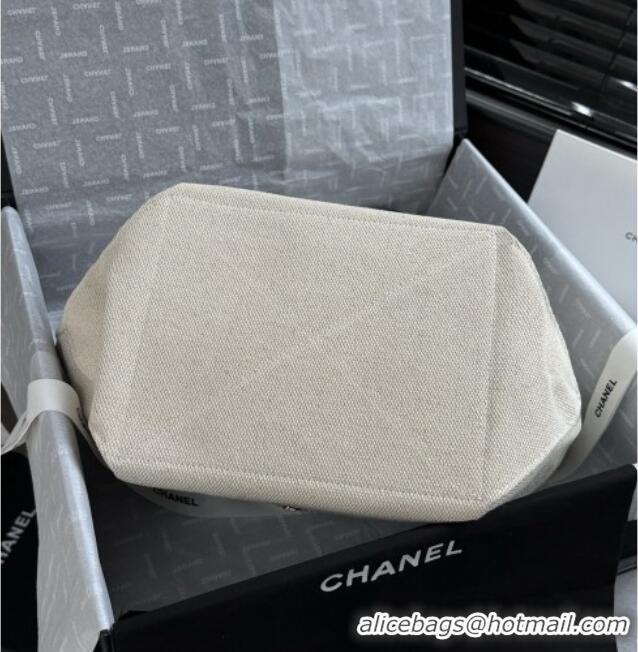 Trendy Design Chanel Small Tote Bag in Canvas/Calfskin CH72018 Beige Spring Summer 2026