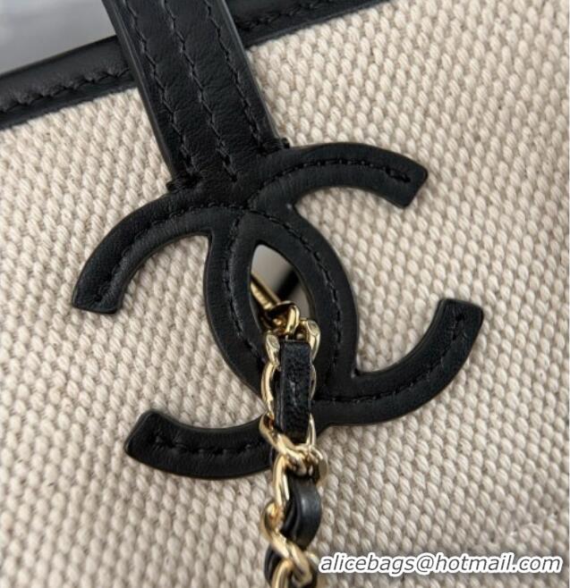 Trendy Design Chanel Small Tote Bag in Canvas/Calfskin CH72018 Beige Spring Summer 2026