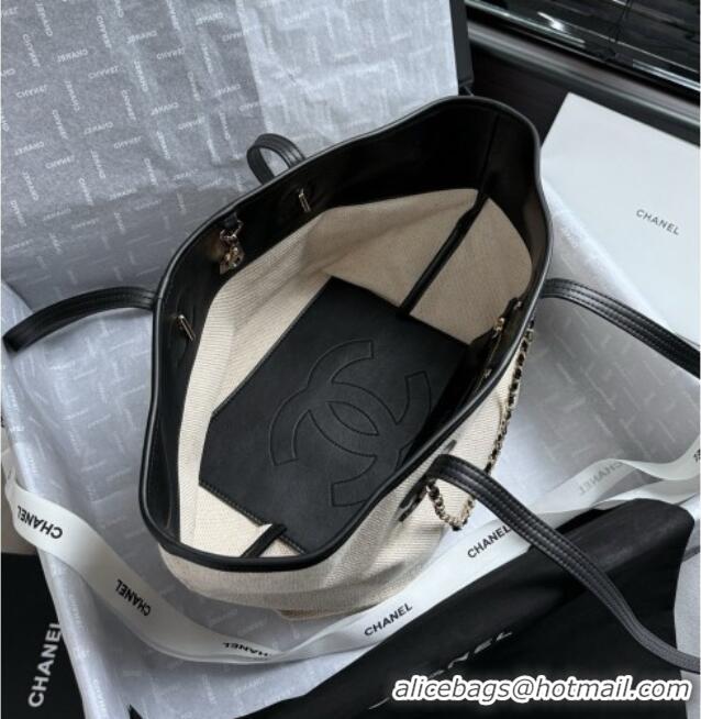 Trendy Design Chanel Small Tote Bag in Canvas/Calfskin CH72018 Beige Spring Summer 2026