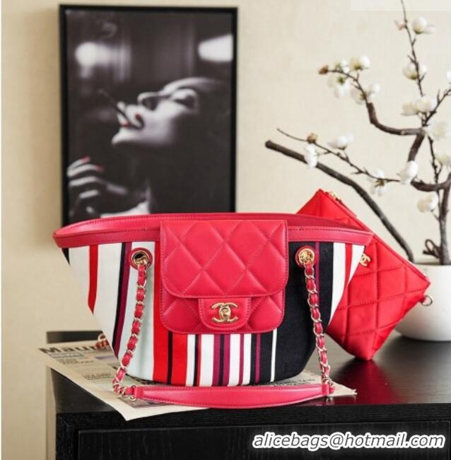 Top Grade Chanel CoCo Beach Small Tote Bag AS5951 Red 2026