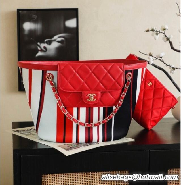 Top Quality Chanel CoCo Beach Large Tote Bag AS5952 Red 2026