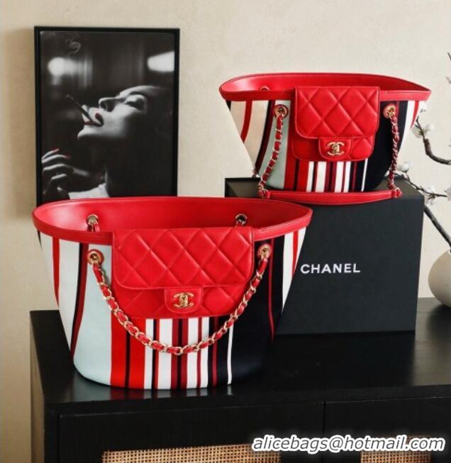 Top Quality Chanel CoCo Beach Large Tote Bag AS5952 Red 2026