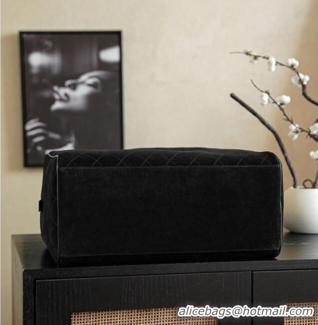 Most Popular Chanel Maxi Bowling Bag in Suede AS6212 Black Fall Winter 2026