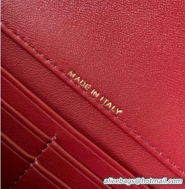 Well Crafted Chanel Clutch with Chain in Lizard Embossed Calfskin AP5280 Burgundy 2026