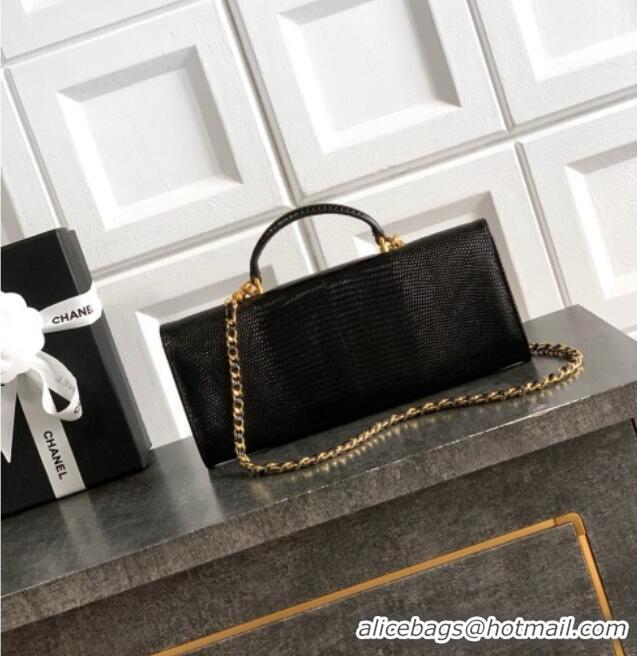 Reasonable Price Chanel Clutch with Chain in Lizard Embossed Calfskin AP5280 Black 2026