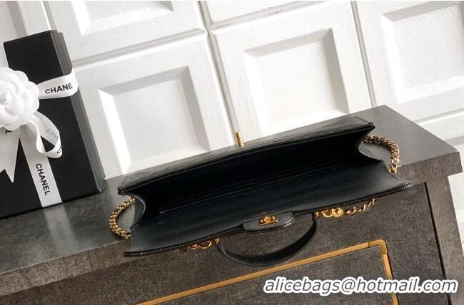 Reasonable Price Chanel Clutch with Chain in Lizard Embossed Calfskin AP5280 Black 2026
