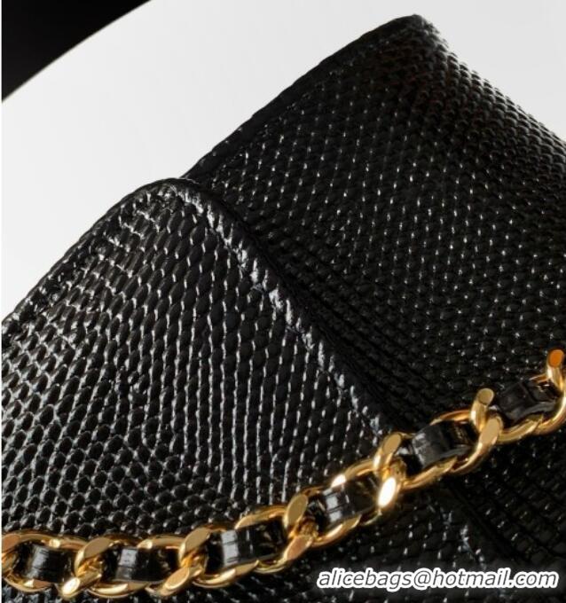 Reasonable Price Chanel Clutch with Chain in Lizard Embossed Calfskin AP5280 Black 2026