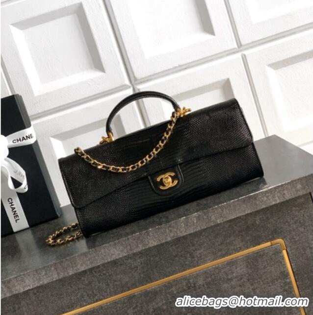 Reasonable Price Chanel Clutch with Chain in Lizard Embossed Calfskin AP5280 Black 2026