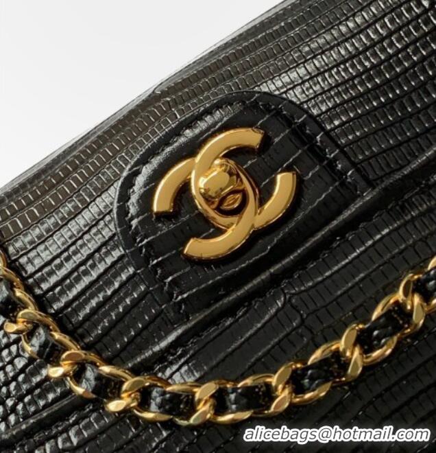 Reasonable Price Chanel Clutch with Chain in Lizard Embossed Calfskin AP5280 Black 2026