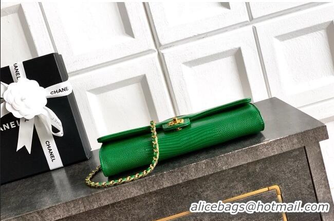 Shop Discount Chanel Clutch with Chain in Lizard Embossed Calfskin AP5280 Green 2026