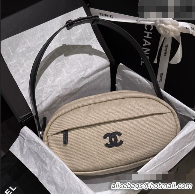 Luxury Cheap Chanel Coco Beach Canvas Rugby Bag AS5269 Beige 2026