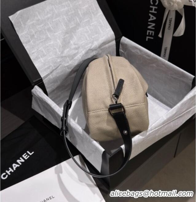 Luxury Cheap Chanel Coco Beach Canvas Rugby Bag AS5269 Beige 2026