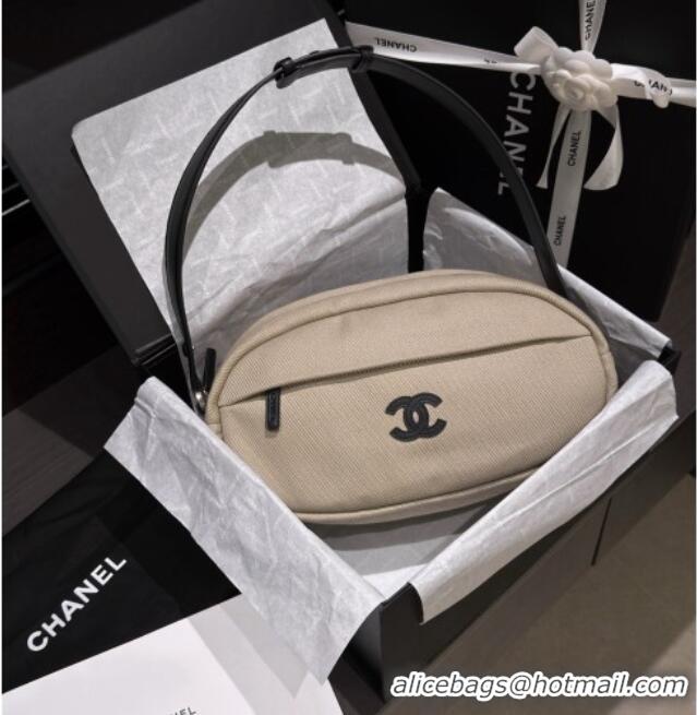Luxury Cheap Chanel Coco Beach Canvas Rugby Bag AS5269 Beige 2026