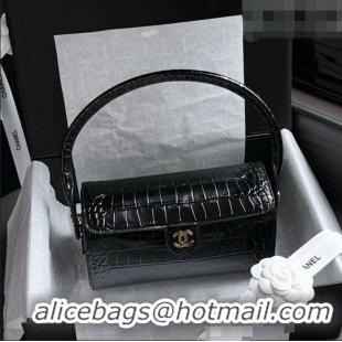 Unique Discount Chanel Crocodile Embossed Calfskin Clutch with Chain AP5294 Black 2026