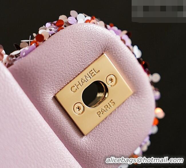 Buy New Cheap Chanel Mini Sequins Allover Flap Bag CH720 Mulitcolor 2026