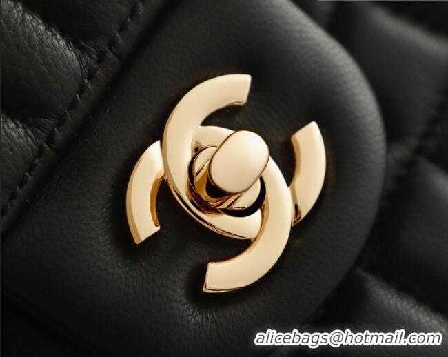 Luxury Discount Chanel Medium Flap Bag in Crocodile Pattern Calfskin Leather CH720 Black 2026
