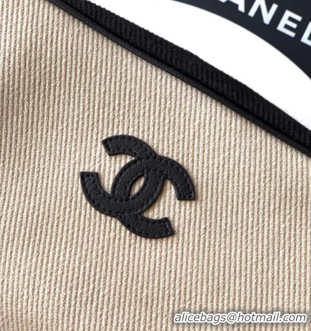 Buy Cheapest Chanel Coco Beach Small Zipped Pouch in Canvas AP5268 Beige 2026