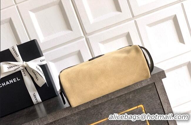 Best Product Chanel Coco Beach Small Zipped Pouch in Beige Suede AP5268 2026