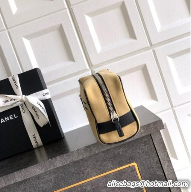 Best Product Chanel Coco Beach Small Zipped Pouch in Beige Suede AP5268 2026