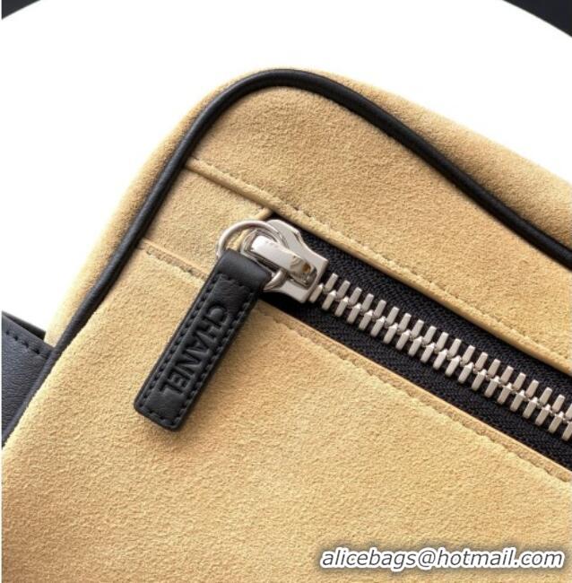 Best Product Chanel Coco Beach Small Zipped Pouch in Beige Suede AP5268 2026
