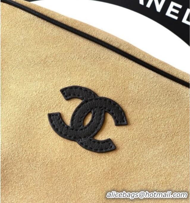 Best Product Chanel Coco Beach Small Zipped Pouch in Beige Suede AP5268 2026