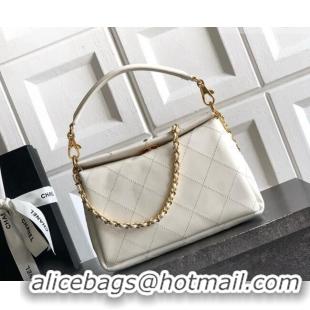 Buy Inexpensive Chanel Calfskin Chain Shoulder Bag AS6255 White 2026