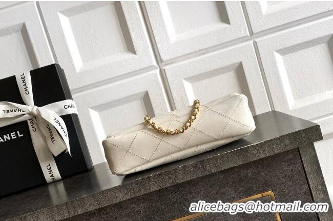 Buy Inexpensive Chanel Calfskin Chain Shoulder Bag AS6255 White 2026