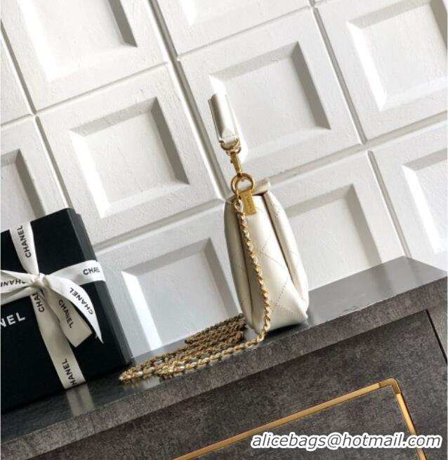 Buy Inexpensive Chanel Calfskin Chain Shoulder Bag AS6255 White 2026