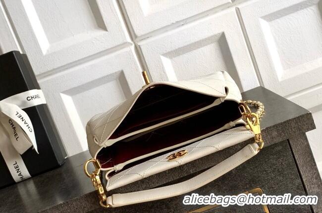 Buy Inexpensive Chanel Calfskin Chain Shoulder Bag AS6255 White 2026