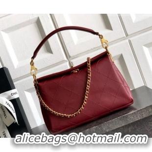 New Fashion Chanel Calfskin Chain Shoulder Bag AS6255 Burgundy 2026