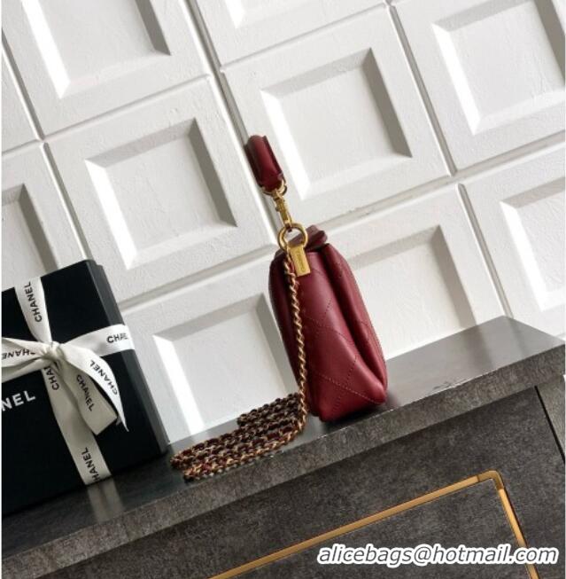 New Fashion Chanel Calfskin Chain Shoulder Bag AS6255 Burgundy 2026