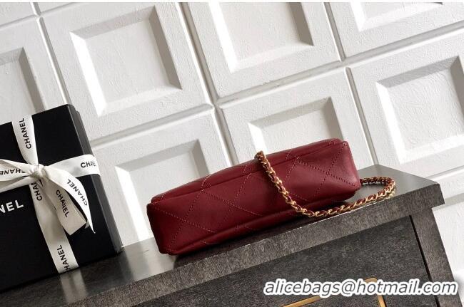 New Fashion Chanel Calfskin Chain Shoulder Bag AS6255 Burgundy 2026