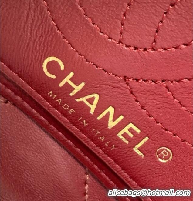 New Fashion Chanel Calfskin Chain Shoulder Bag AS6255 Burgundy 2026