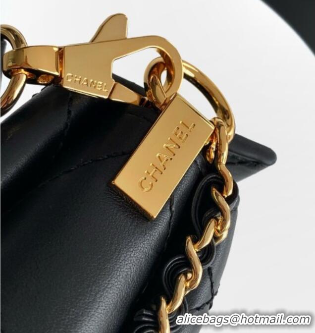 Market Sells Chanel Calfskin Chain Shoulder Bag AS6255 Black 2026
