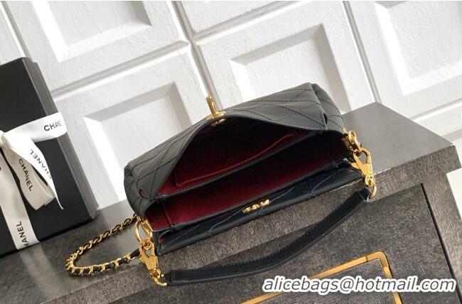 Market Sells Chanel Calfskin Chain Shoulder Bag AS6255 Black 2026