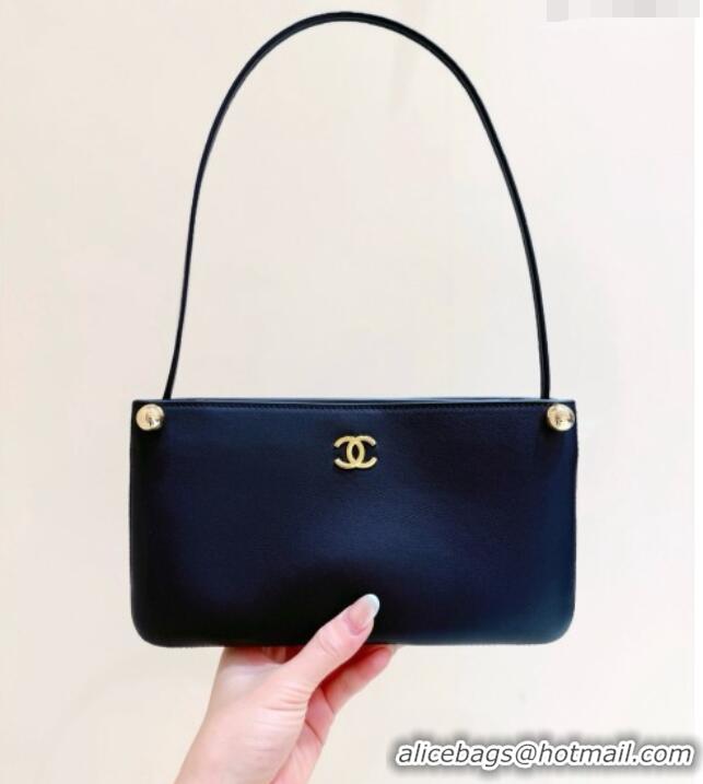 Big Discount Chanel Calfskin Shoulder Bag AS6238 Black 2026 Top Quality