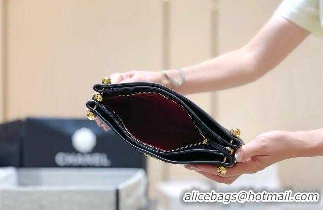 Big Discount Chanel Calfskin Shoulder Bag AS6238 Black 2026 Top Quality