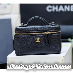 Unique Discount Chanel Vanity with Chain in Grained Calfskin AP5346 Black 2026 Top Quality