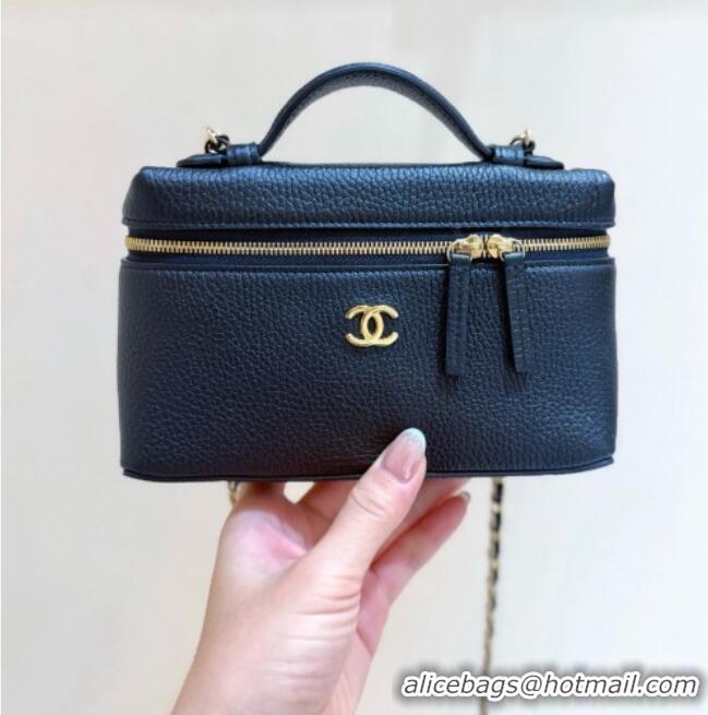 Unique Discount Chanel Vanity with Chain in Grained Calfskin AP5346 Black 2026 Top Quality