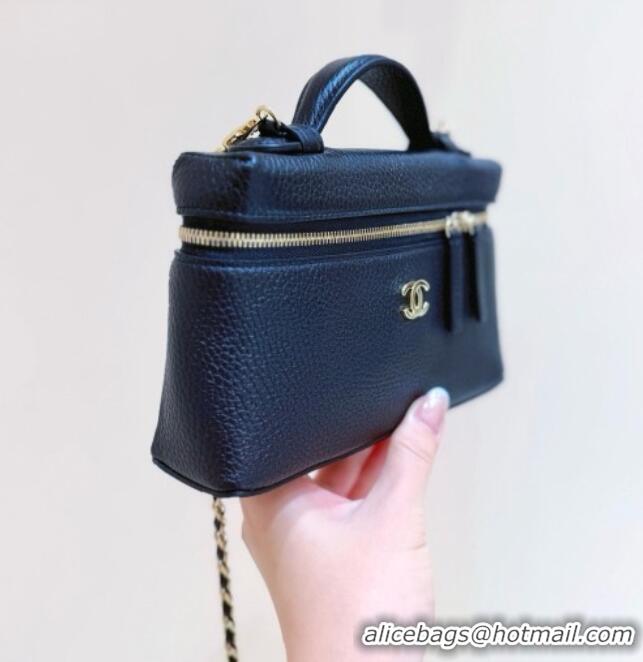 Unique Discount Chanel Vanity with Chain in Grained Calfskin AP5346 Black 2026 Top Quality
