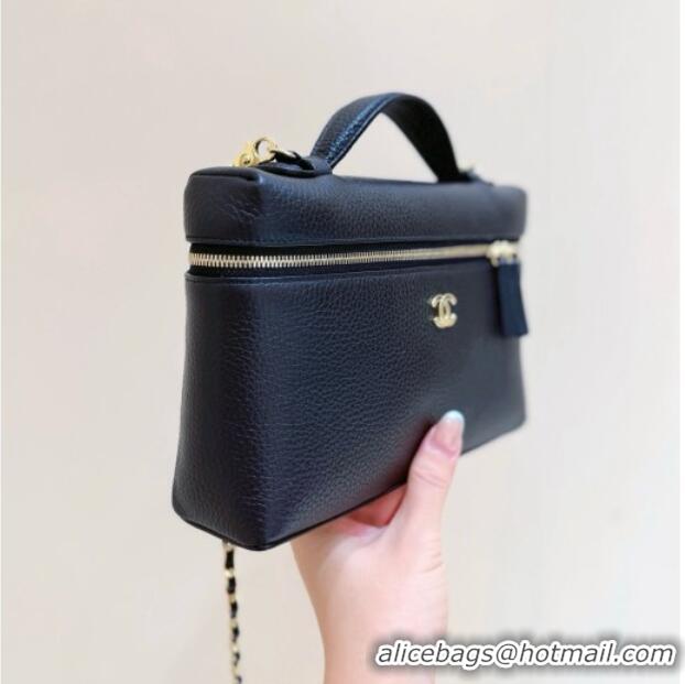 Buy Discount Chanel Large Vanity with Chain in Grained Calfskin AP5347 Black 2026 Top Quality