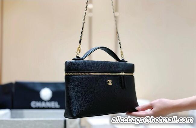 Best Grade Chanel Classic Vanity Bag in Grained Calfskin AS6473 Black 2026 Top Quality