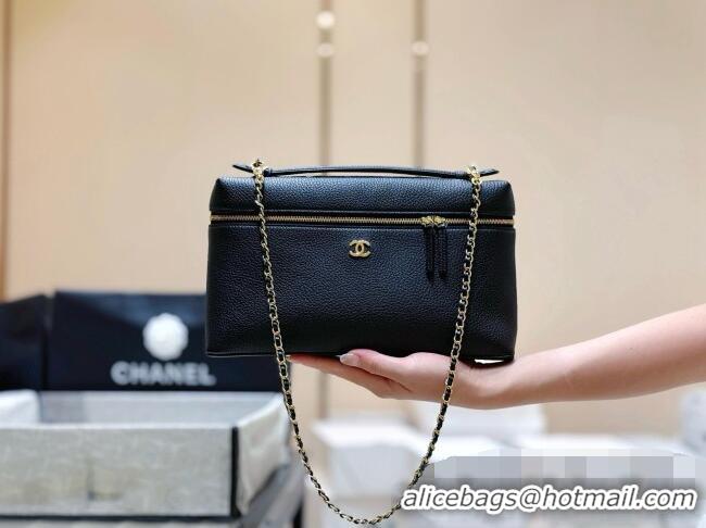 Best Grade Chanel Classic Vanity Bag in Grained Calfskin AS6473 Black 2026 Top Quality