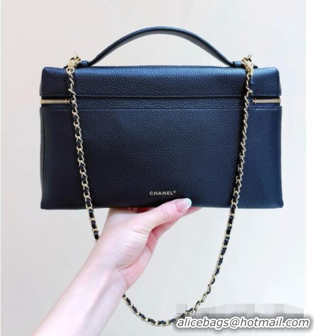 Best Grade Chanel Classic Vanity Bag in Grained Calfskin AS6473 Black 2026 Top Quality