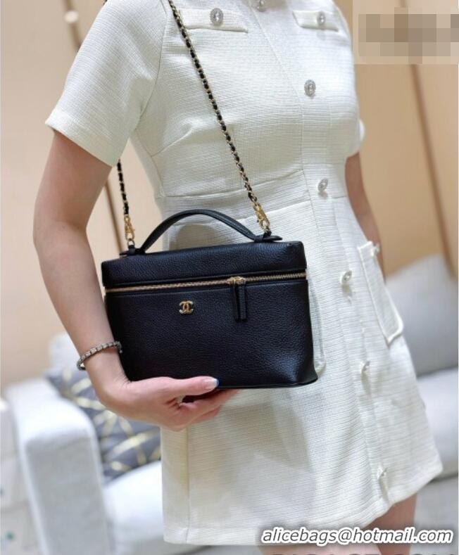 Best Grade Chanel Classic Vanity Bag in Grained Calfskin AS6473 Black 2026 Top Quality