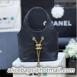 Buy Discount Chanel Calfskin Small Tote Bag AS6132 Black 2026 Top Quality