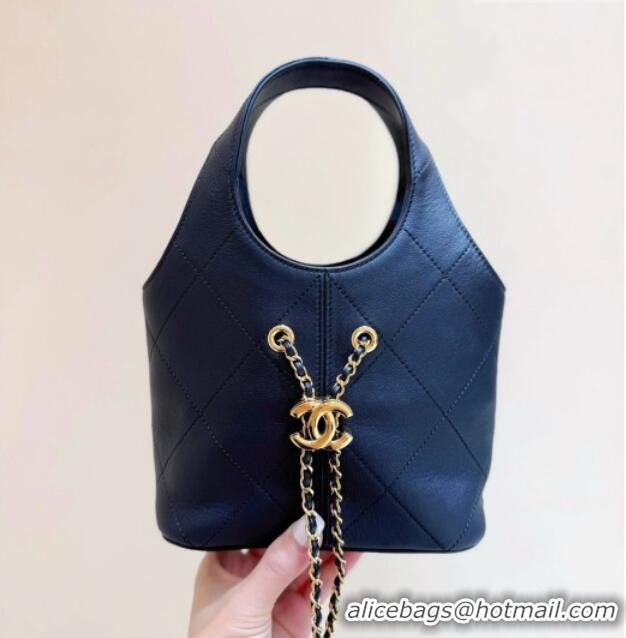 Buy Discount Chanel Calfskin Small Tote Bag AS6132 Black 2026 Top Quality